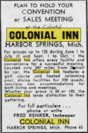 Colonial Inn - June 1960 Ad
